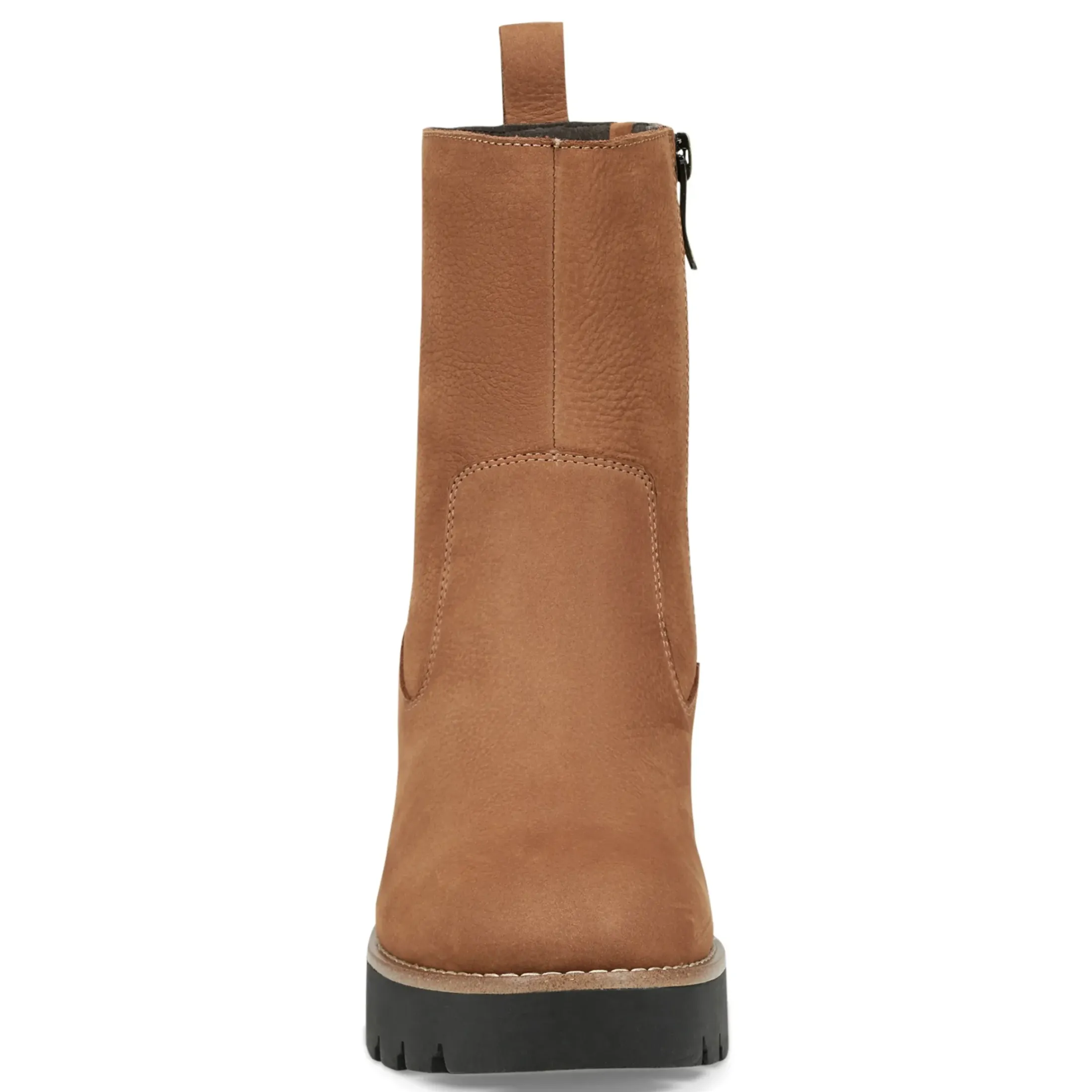 eFlex|eFlex>Easy Spirit Morgan Lug Sole Casual Booties Tan Nubuck Leather