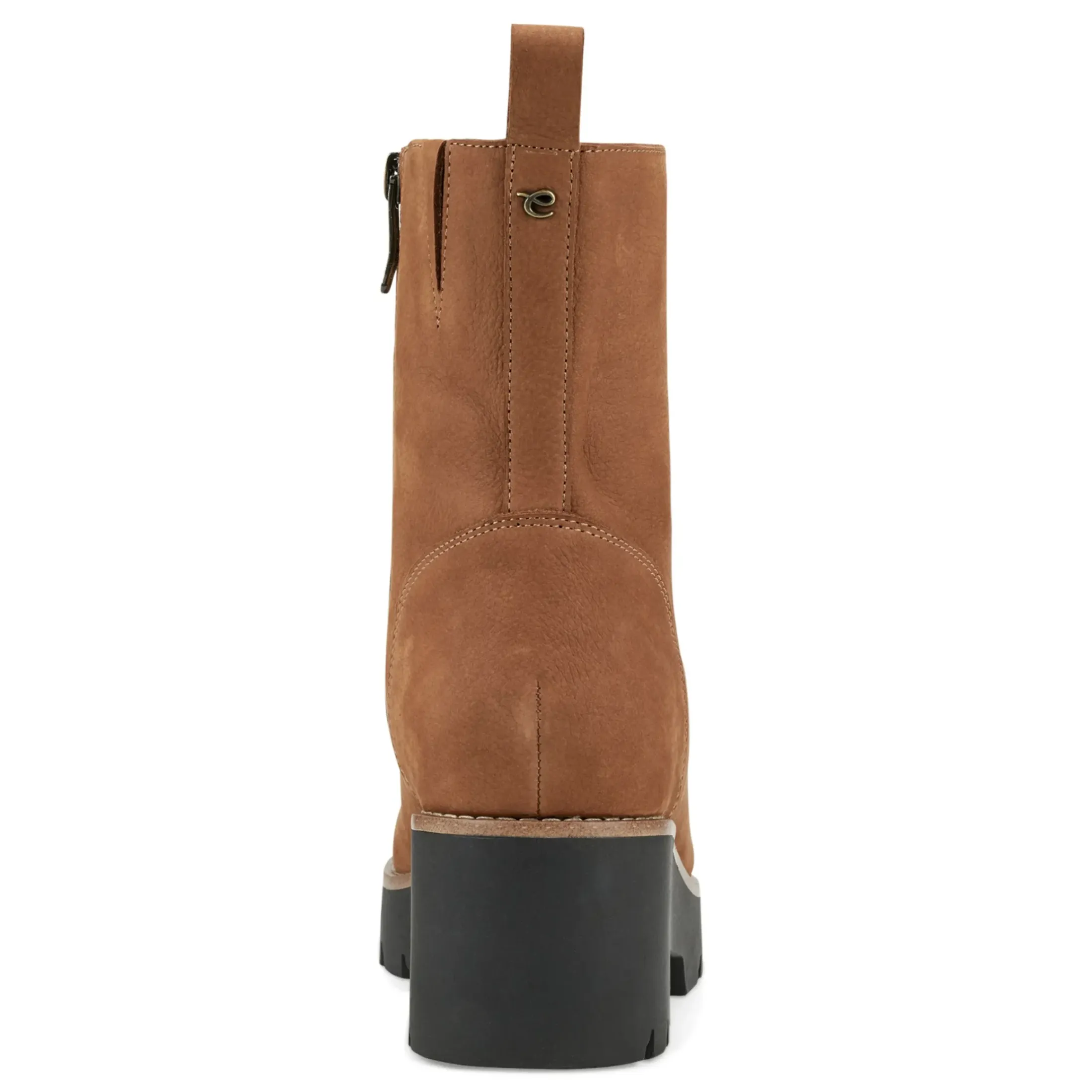 eFlex|eFlex>Easy Spirit Morgan Lug Sole Casual Booties Tan Nubuck Leather