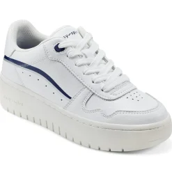 Sneakers|Sneakers>Easy Spirit Onyx Lace Up Platform Walking Shoes White Navy