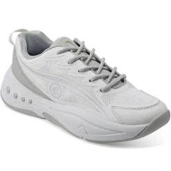 Sneakers|Sneakers>Easy Spirit Pacer Lace Up Sneakers White/Grey Mesh