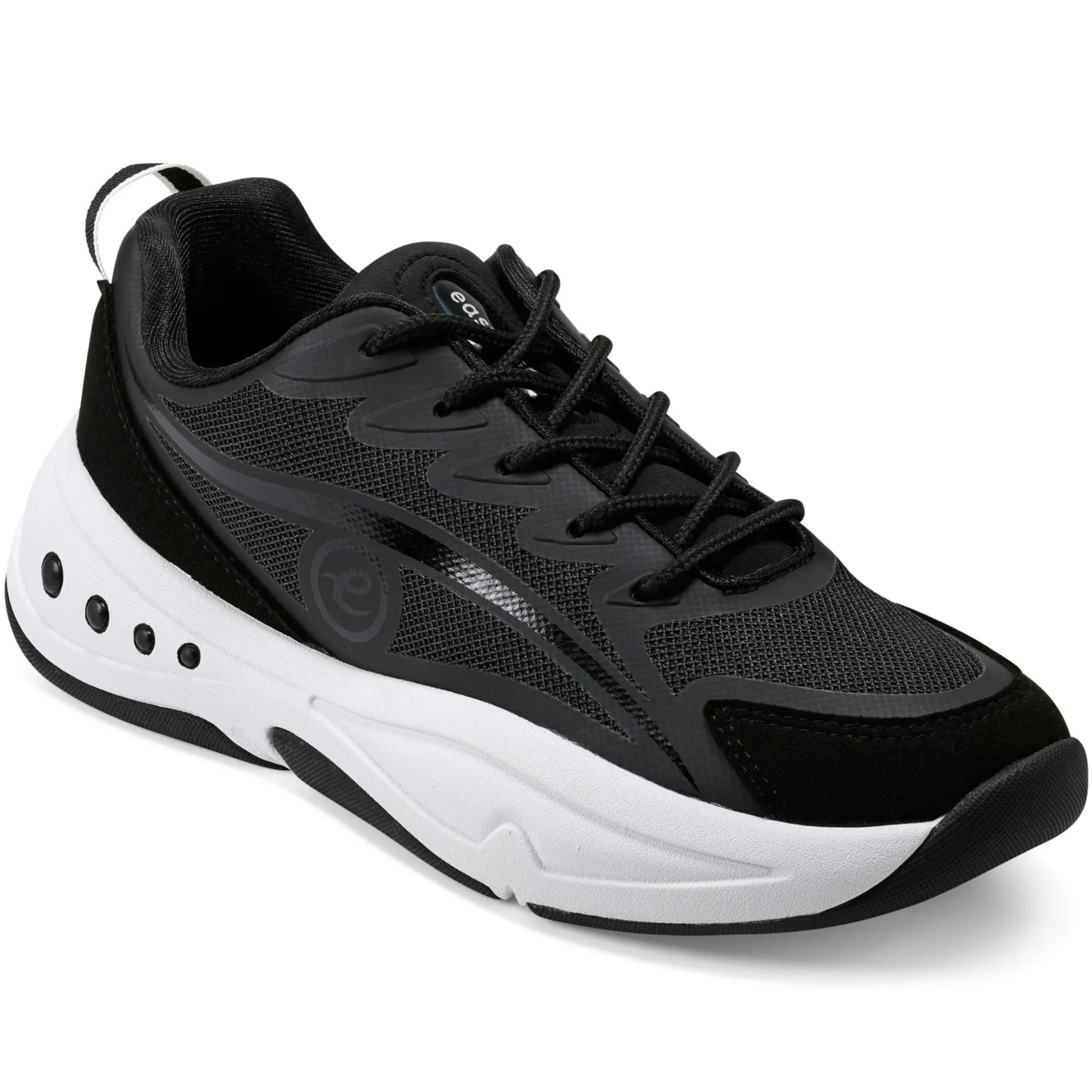 Sneakers|Sneakers>Easy Spirit Pacer Lace Up Sneakers Black Mesh