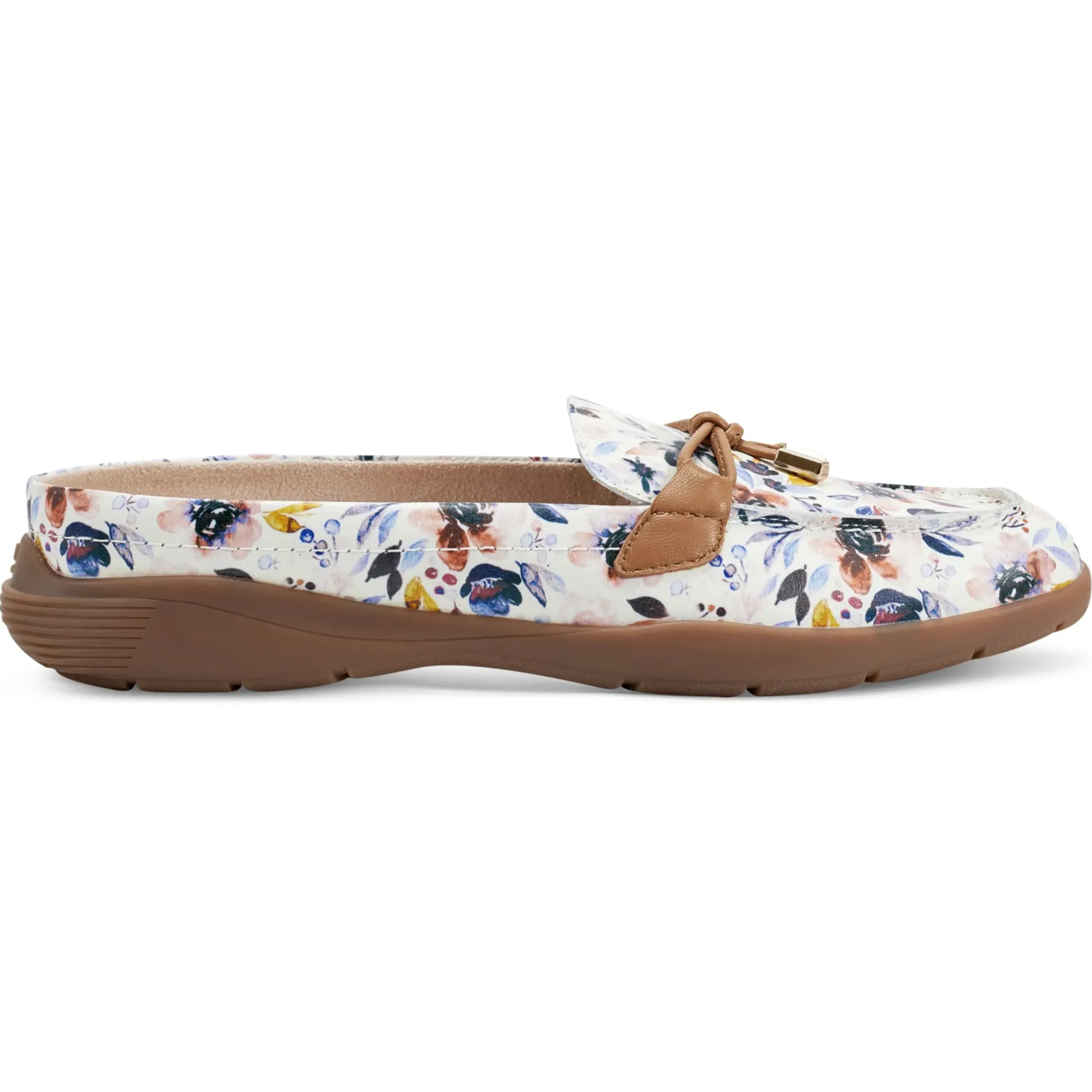 eFlex|eFlex>Easy Spirit Patti Casual Mules White Multi Floral