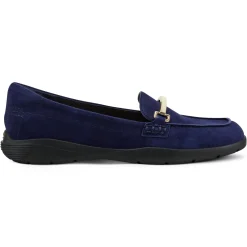 eFlex|eFlex>Easy Spirit Paula Casual Loafers Navy Suede