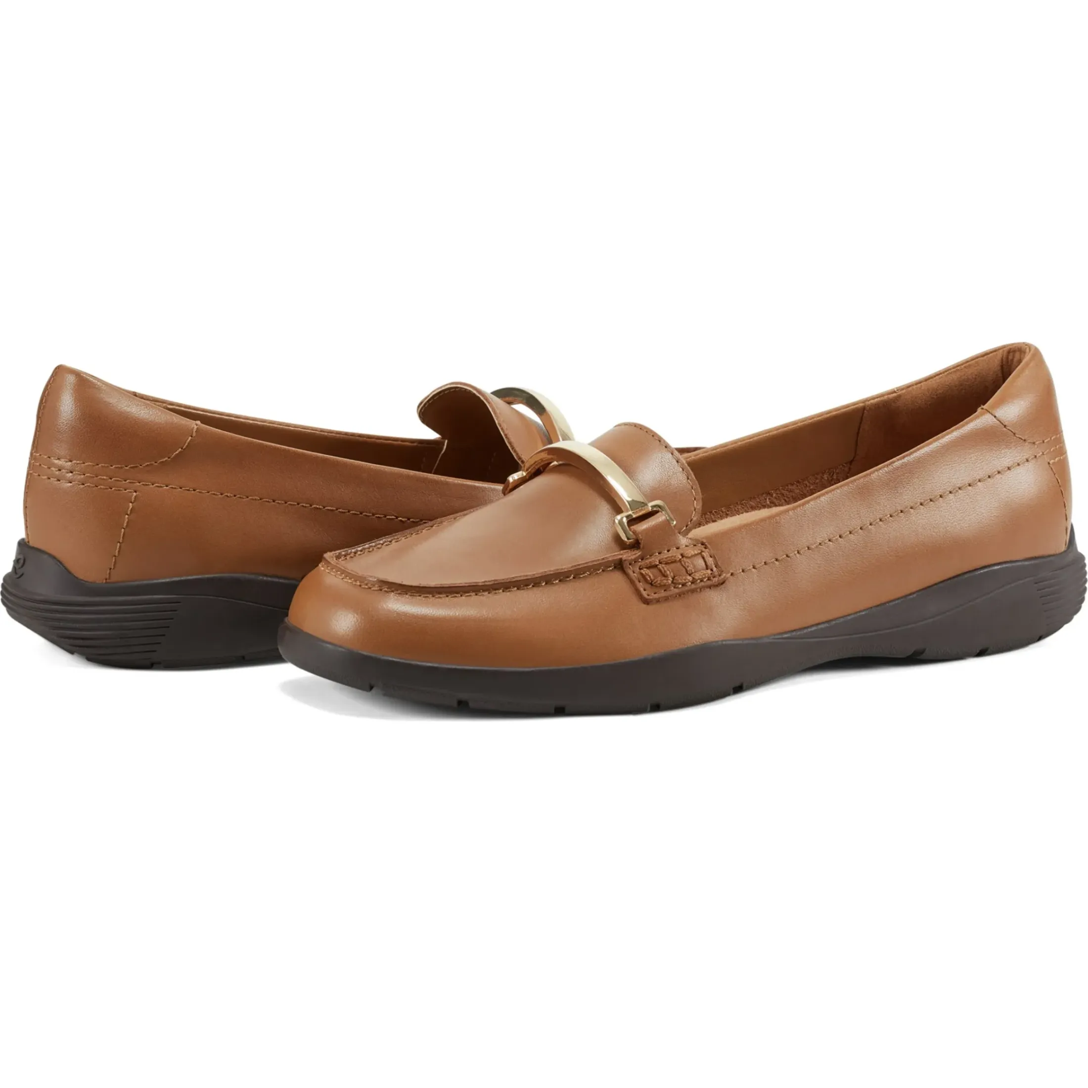 eFlex|eFlex>Easy Spirit Paula Casual Loafers Brown Leather