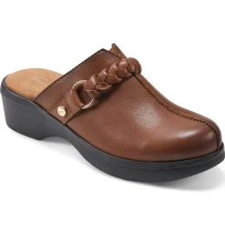 Mules|Mules>Easy Spirit Penelope Casual Clogs Brown Leather
