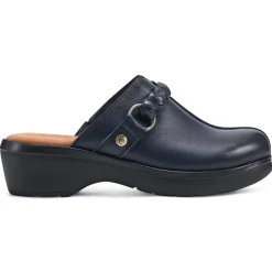 Mules|Mules>Easy Spirit Penelope Casual Clogs Navy Leather