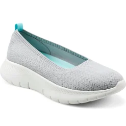 Slip Ons|Slip Ons>Easy Spirit Peppy Walking Shoes Grey Knit