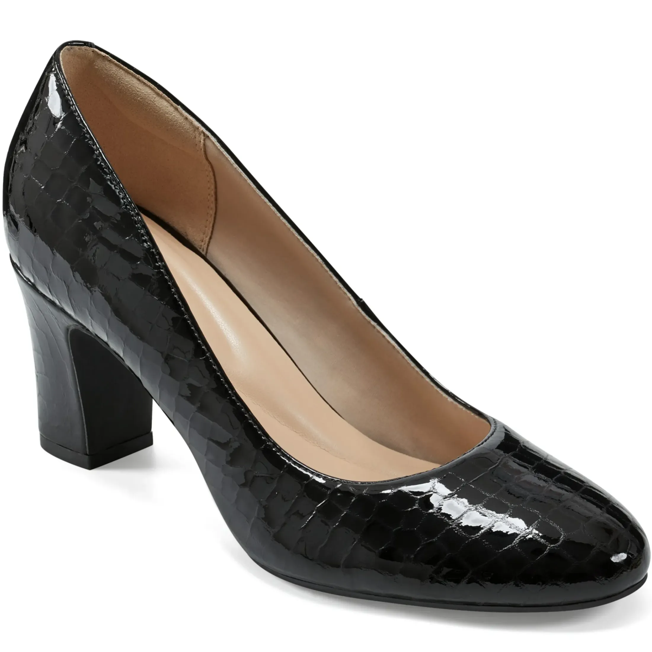 eFlex|eFlex>Easy Spirit Priscila Dress Pumps Black Croco