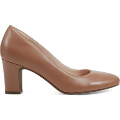 eFlex|eFlex>Easy Spirit Priscila Dress Pumps Dark Natural Leather