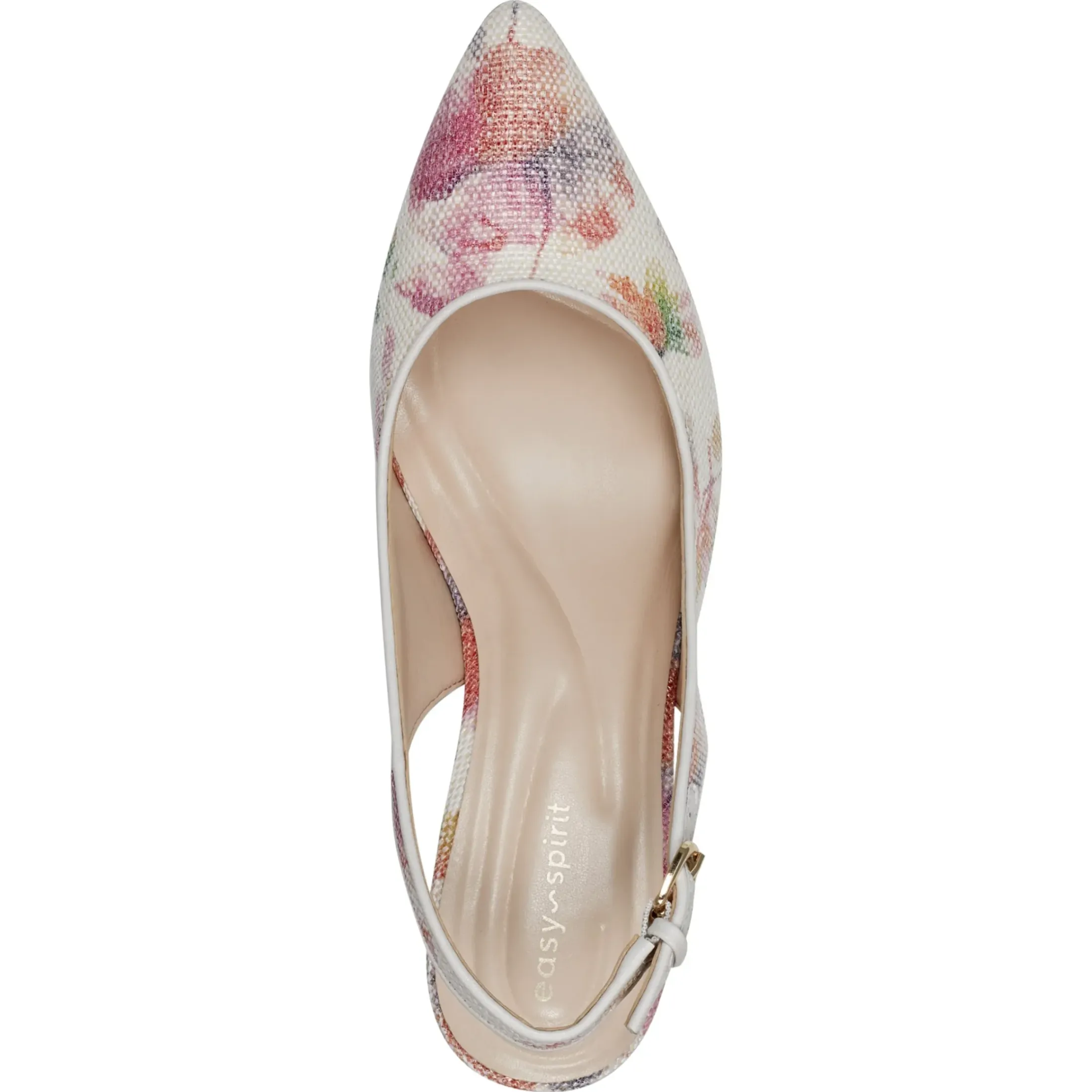 eFlex|eFlex>Easy Spirit Raveen Slingback Pumps Floral Raffia