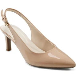 eFlex|eFlex>Easy Spirit Raveen Slingback Pumps Natural Patent