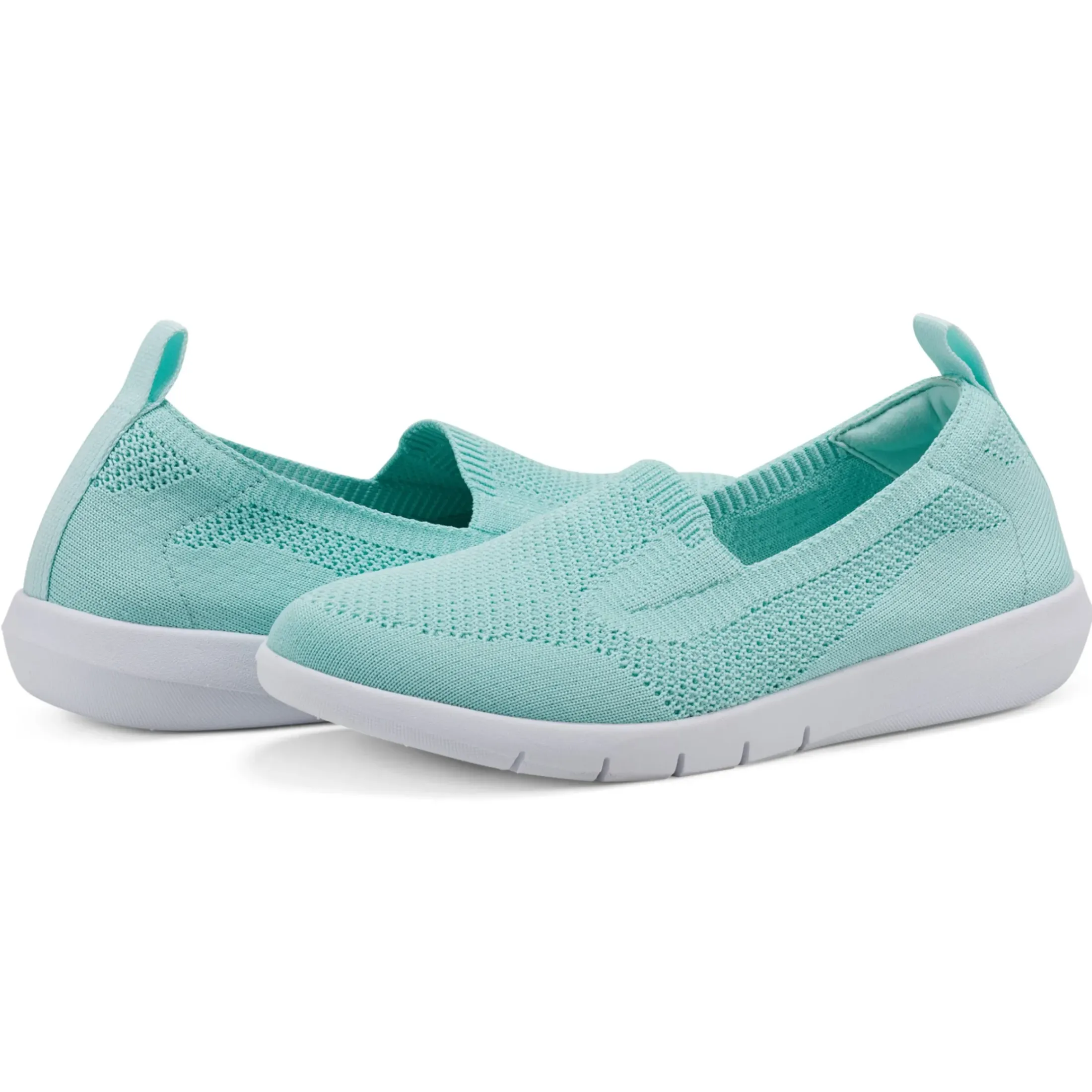 Slip Ons|Slip Ons>Easy Spirit Razzle Casual Flats Turquoise