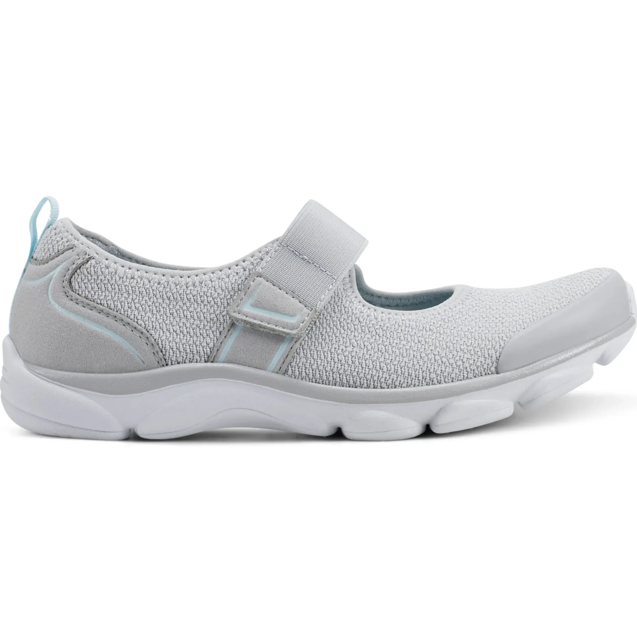 e360|Slip Ons>Easy Spirit Realive Mary Jane Walking Shoes Light Grey