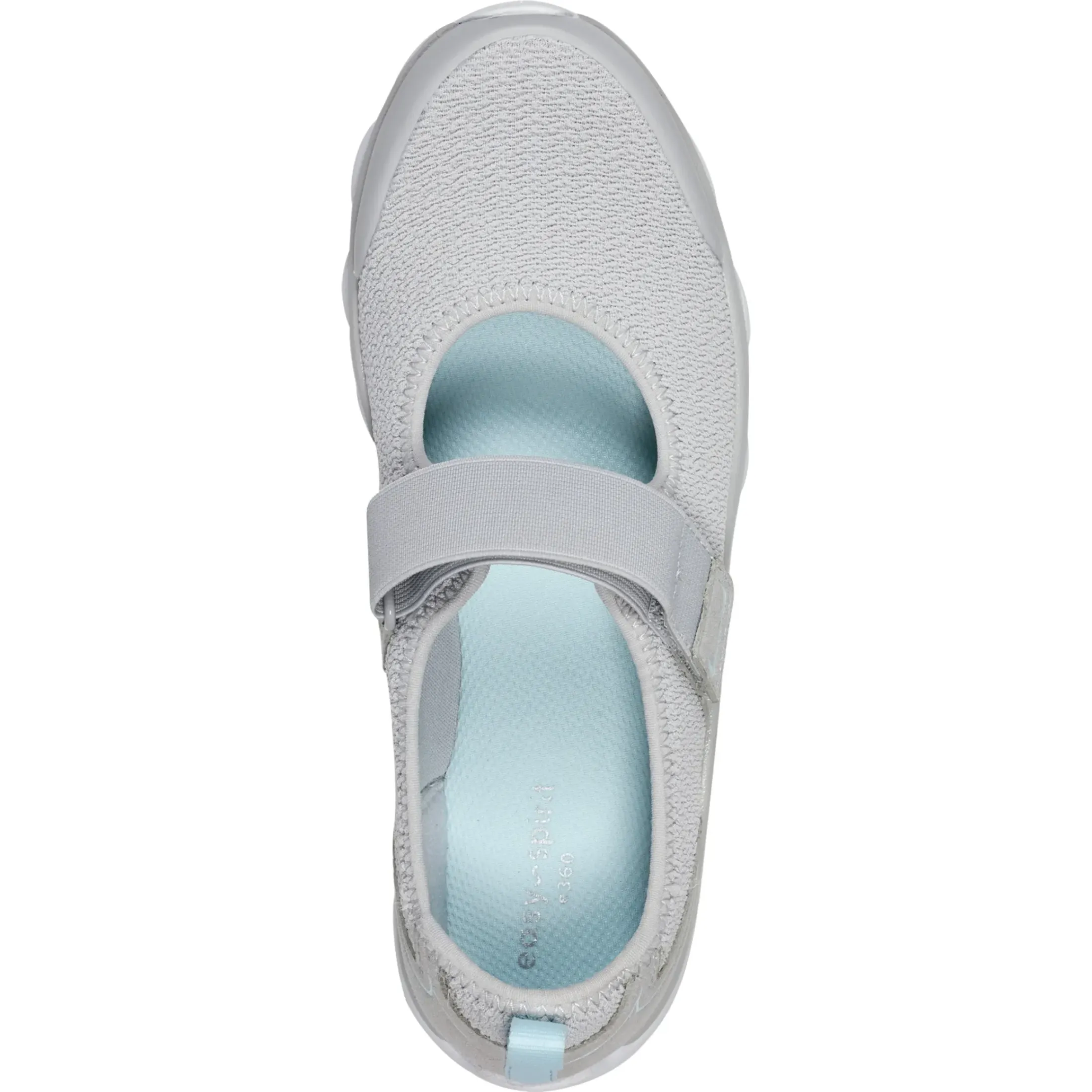 e360|Slip Ons>Easy Spirit Realive Mary Jane Walking Shoes Light Grey
