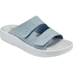 Casual|Sandals>Easy Spirit Red Slip On Sandals Denim