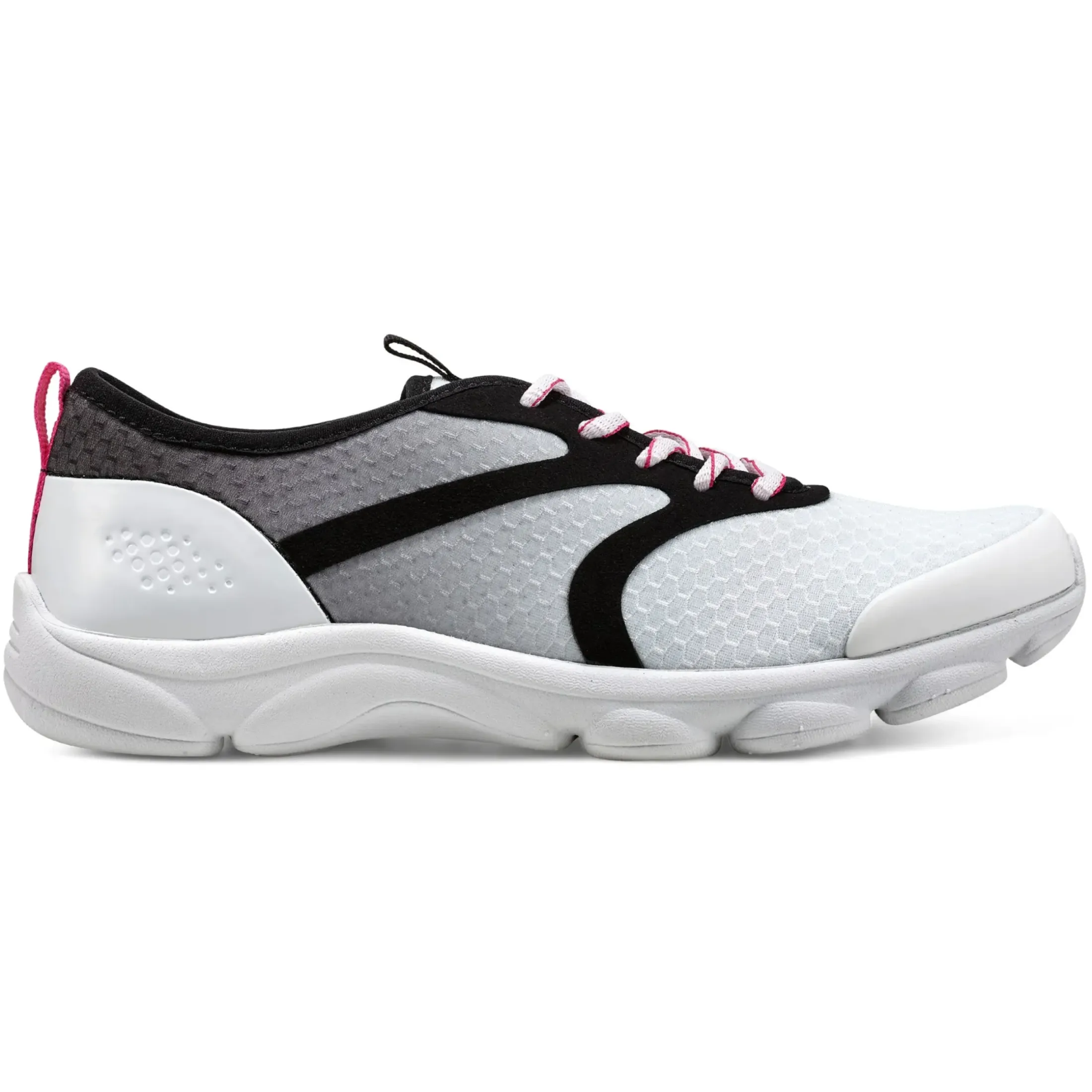 e360|Sneakers>Easy Spirit Reinvent Lace Up Walking Shoes White/Black Multi