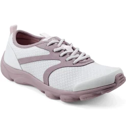 e360|Sneakers>Easy Spirit Reinvent Lace Up Walking Shoes White Pink Mesh Multi