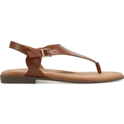Casual|Flats>Easy Spirit Revan Flat Sandals Medium Brown