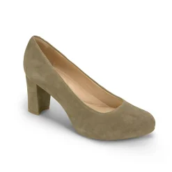 Mid Heels|eFlex>Easy Spirit Riley Hidden Platform Pumps Taupe Suede