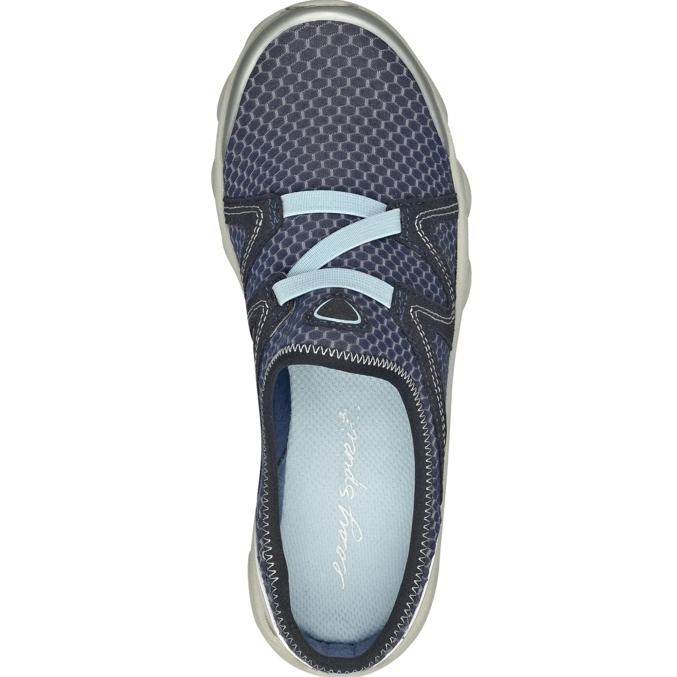 e360|Riptide Clogs>Easy Spirit Riptide Clogs Navy Fabric