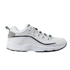 Romy & Friends|Romy Walking Shoes>Easy Spirit Romy Leather Walking Shoes White/Navy Leather