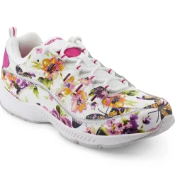 Romy & Friends|Romy Walking Shoes>Easy Spirit Romy Leather Walking Shoes Floral Butterfly Print