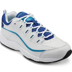 Romy & Friends|Romy Walking Shoes>Easy Spirit Romy Walking Shoes White Blue Multi Leather