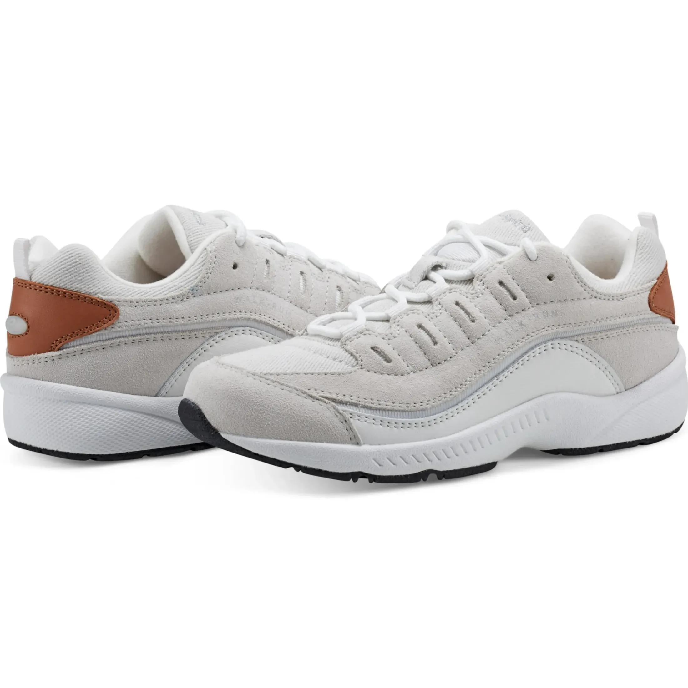 Romy & Friends|Romy Walking Shoes>Easy Spirit Romy Walking Shoes White Suede