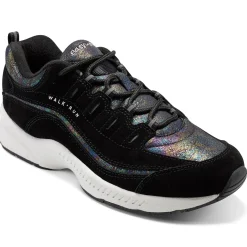 Romy & Friends|Romy Walking Shoes>Easy Spirit Romy Walking Shoes Black/Iridescent Suede