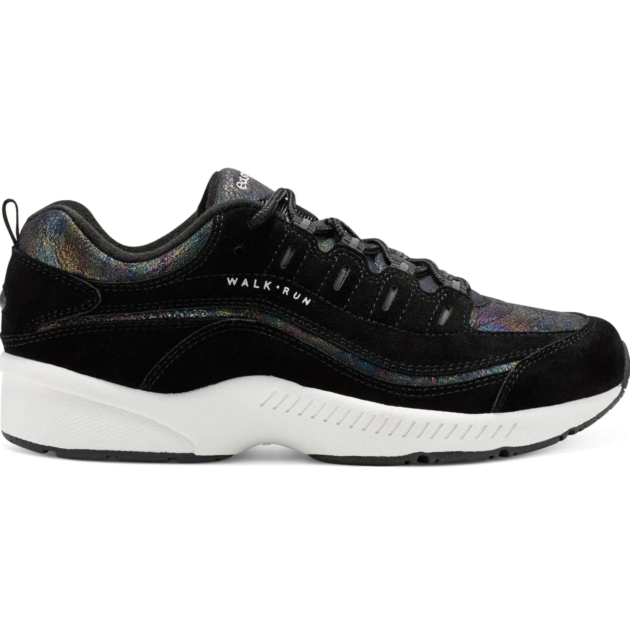 Romy & Friends|Romy Walking Shoes>Easy Spirit Romy Walking Shoes Black/Iridescent Suede