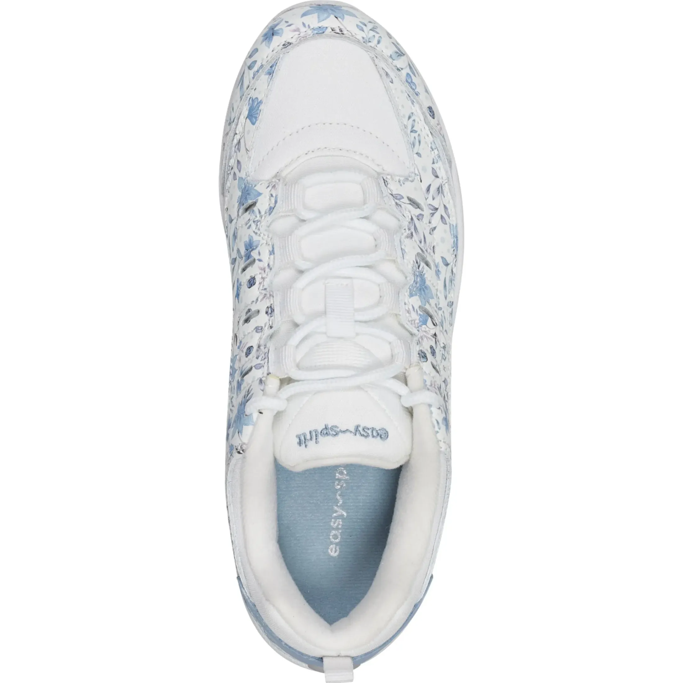 Romy & Friends|Romy Walking Shoes>Easy Spirit Romy Walking Shoes White/Blue Floral