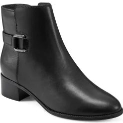 eFlex|eFlex>Easy Spirit Sahara Casual Booties Black Leather