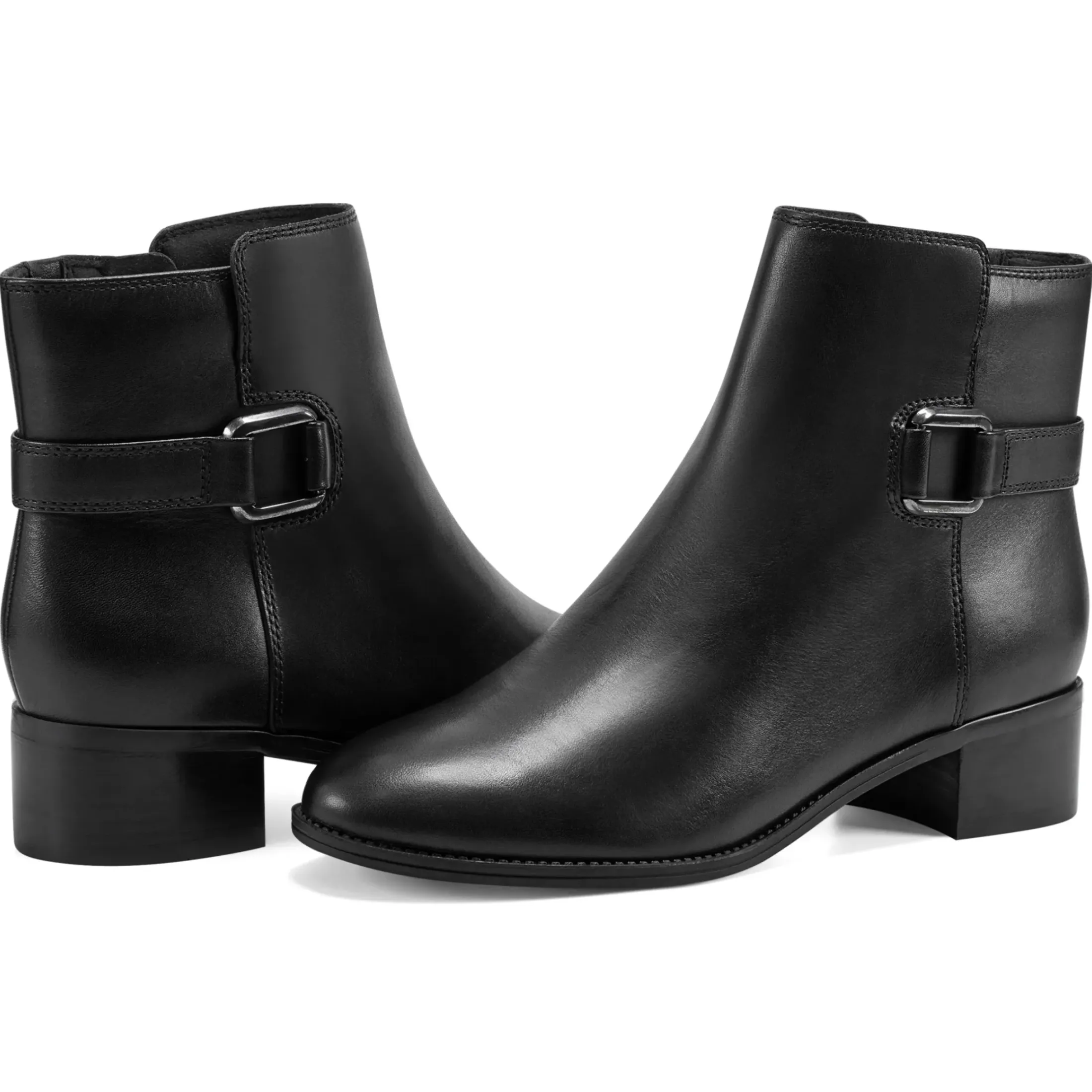 eFlex|eFlex>Easy Spirit Sahara Casual Booties Black Leather