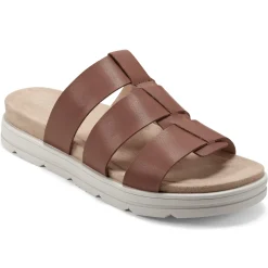 Casual|Sandals>Easy Spirit Salana Slip On Sandals Dark Tan