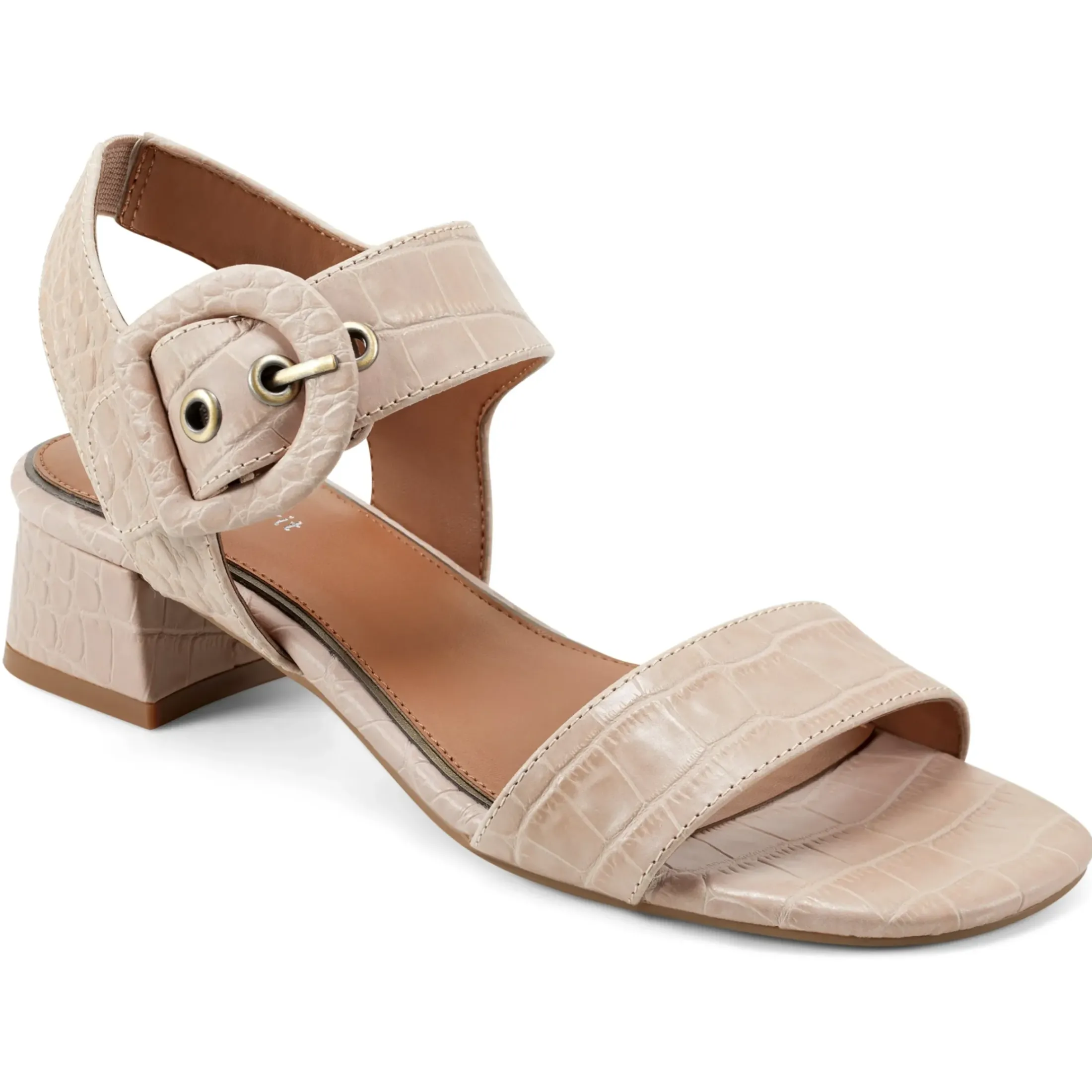 Dress|Sandals>Easy Spirit Selina Heeled Sandals Natural Croco