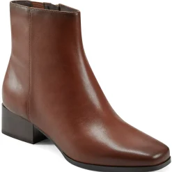 eFlex|eFlex>Easy Spirit Sidney Dress Booties Brown Leather