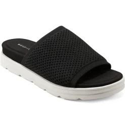 Casual|Flats>Easy Spirit Siena Flat Slide Sandals Black