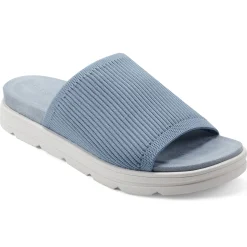 Casual|Flats>Easy Spirit Siena Flat Slide Sandals Light Blue