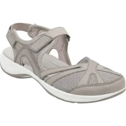 Sport|Explore24>Easy Spirit Splash Flat Hiking Sandals Khaki Multi Nubuck