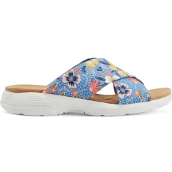 Traciee|Casual>Easy Spirit Taite Slip On Sandals Blue Multi Floral