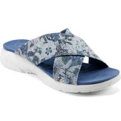 Casual|Sport>Easy Spirit Taite Slip On Sandals Light Denim Floral Print