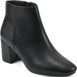 eFlex|eFlex>Easy Spirit Tamara Heeled Booties Black Leather