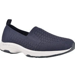Traveltime Family|Slip Ons>Easy Spirit Tech Eco Slip On Sneakers Navy Recycled Knit