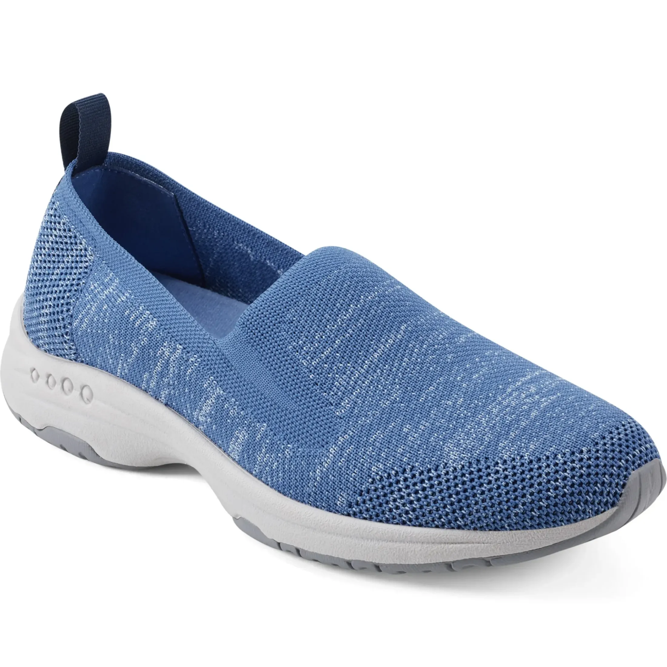 Traveltime Family|Slip Ons>Easy Spirit Tech Eco Slip On Sneakers Medium Blue Knit