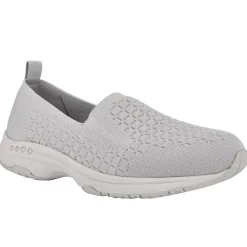 Traveltime Family|Sneakers>Easy Spirit Tech Eco Slip On Sneakers Grey Recycled Knit