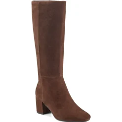 eFlex|eFlex>Easy Spirit Tony Heeled Boots Brown Suede