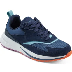 Sneakers|Sneakers>Easy Spirit Topa Lace Up Sneakers Navy Suede