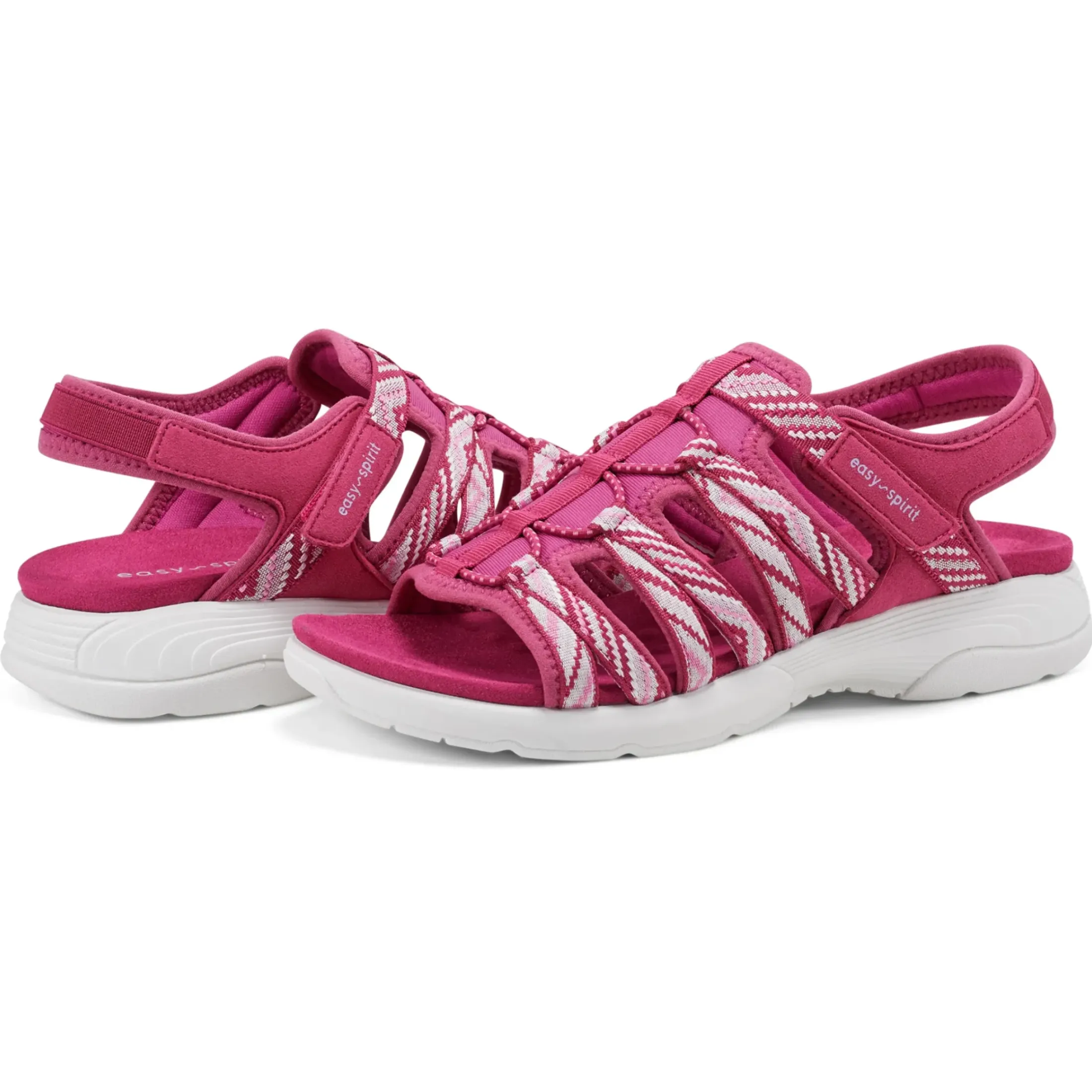 Traciee|Casual>Easy Spirit Torye Sandals Dark Pink Multi