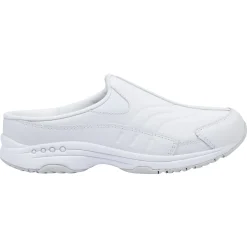 Traveltime Family|Slip Ons>Easy Spirit Tourguide Clogs White Leather
