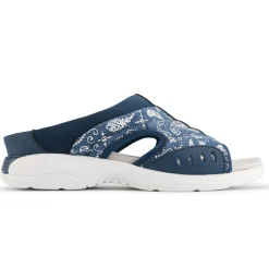 Traciee|Casual>Easy Spirit Traciee Slip On Sandals Denim Paisley Print